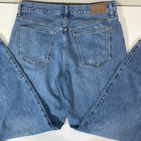 MADEWELL Sz 29 Medium Wash Button Fly Low Slung Straight Jeans 5 Pocket Style - Picture 4 of 8